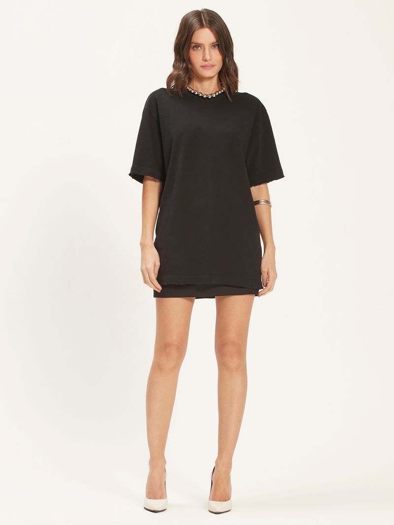 Black oversized store t shirt dress