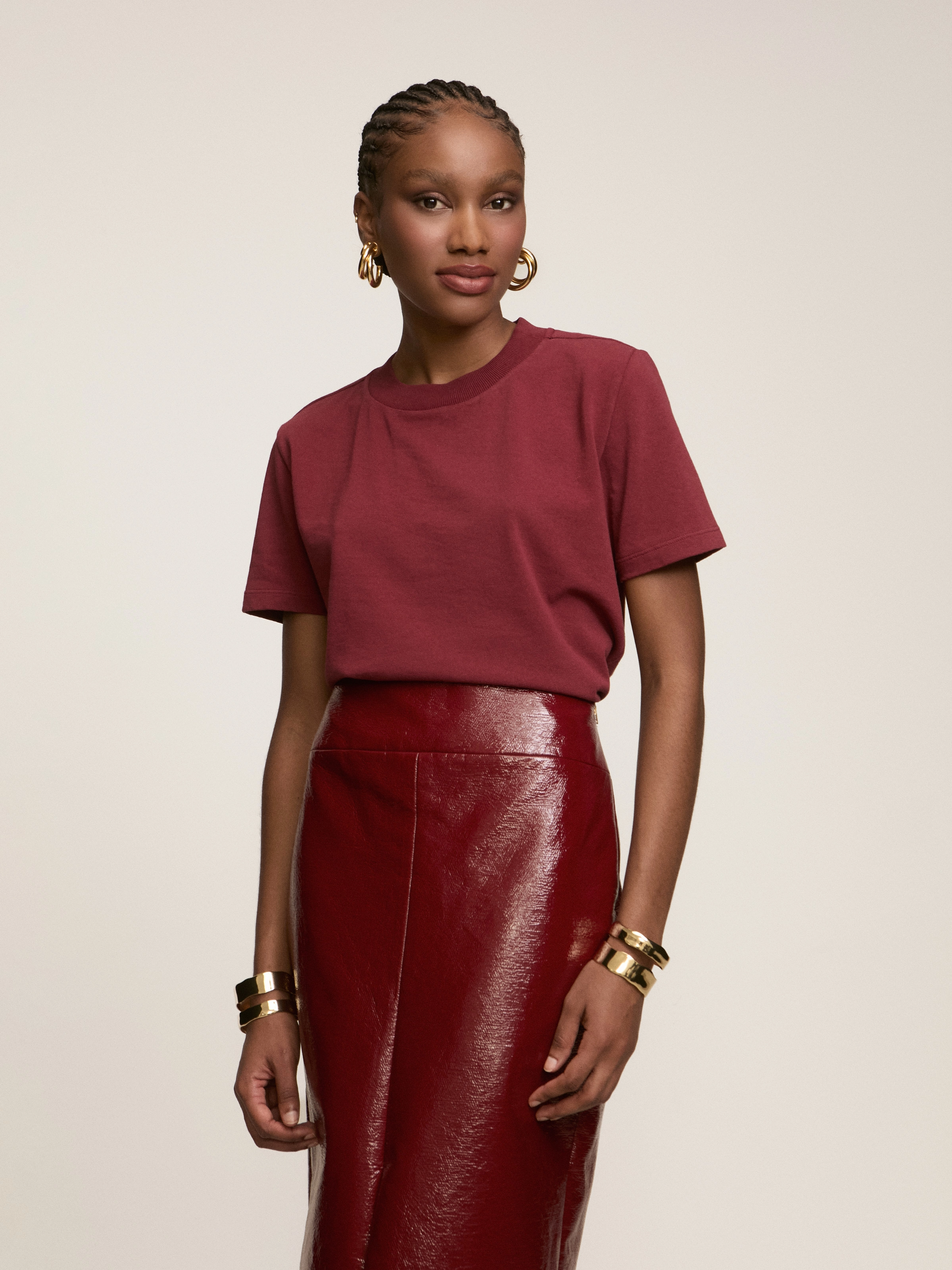 GADID ANONIEM RORY/BORDEAUX トップス Camiseta Basic Burgundy - NIINI