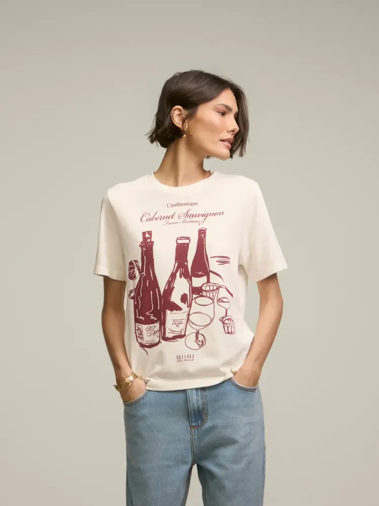 T-Shirt Cabernet Off White