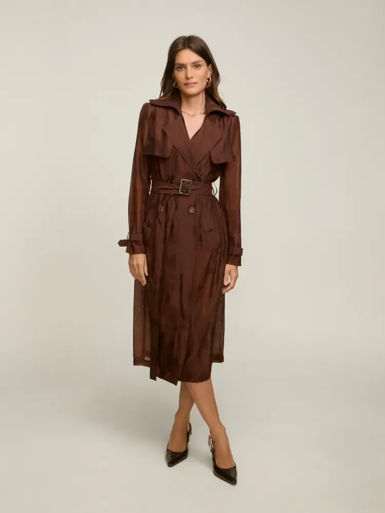 Trench Coat Eli Jacquard Brown