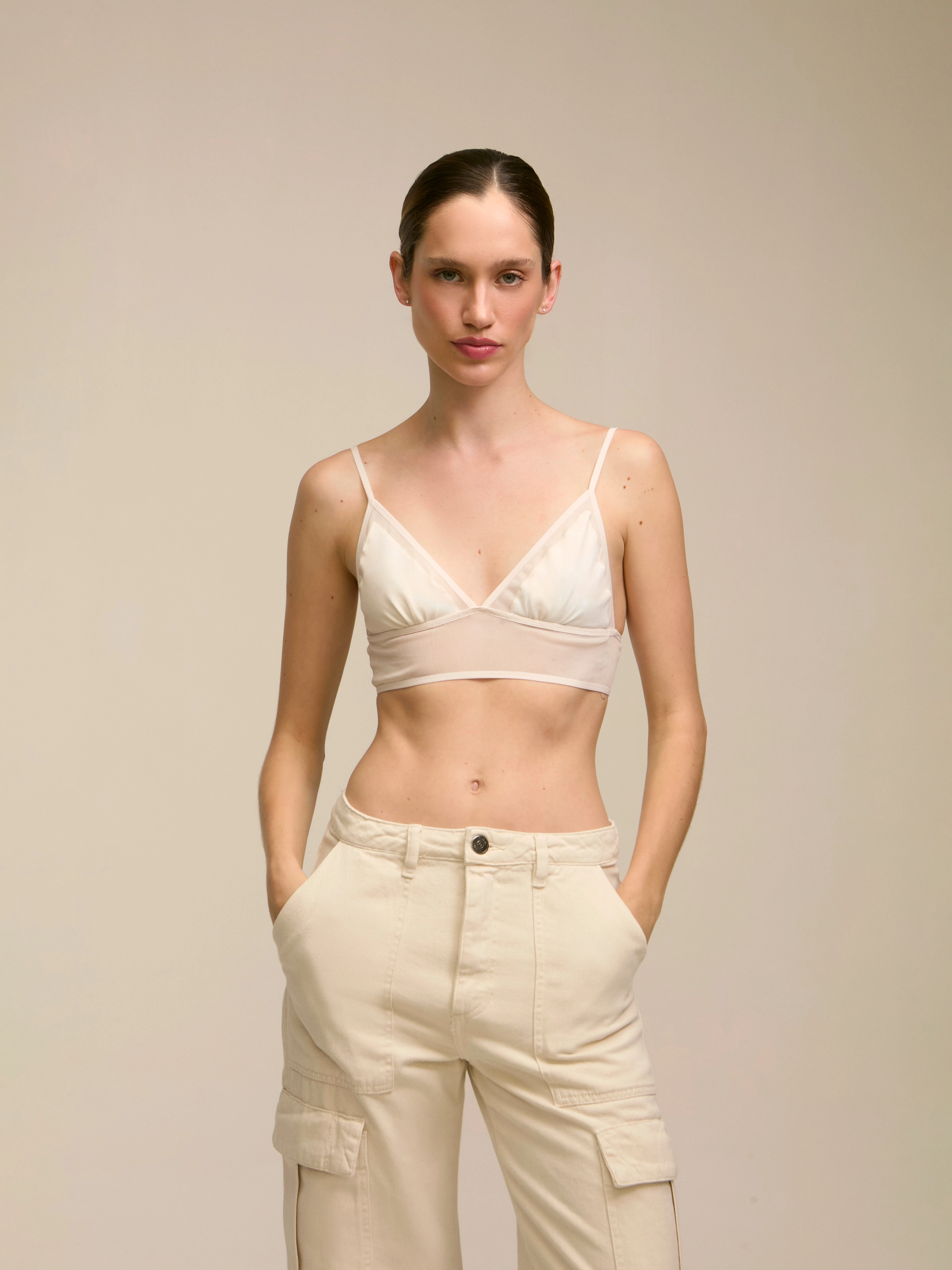 Blusa Tule Mushroom Shell Off White - NIINI