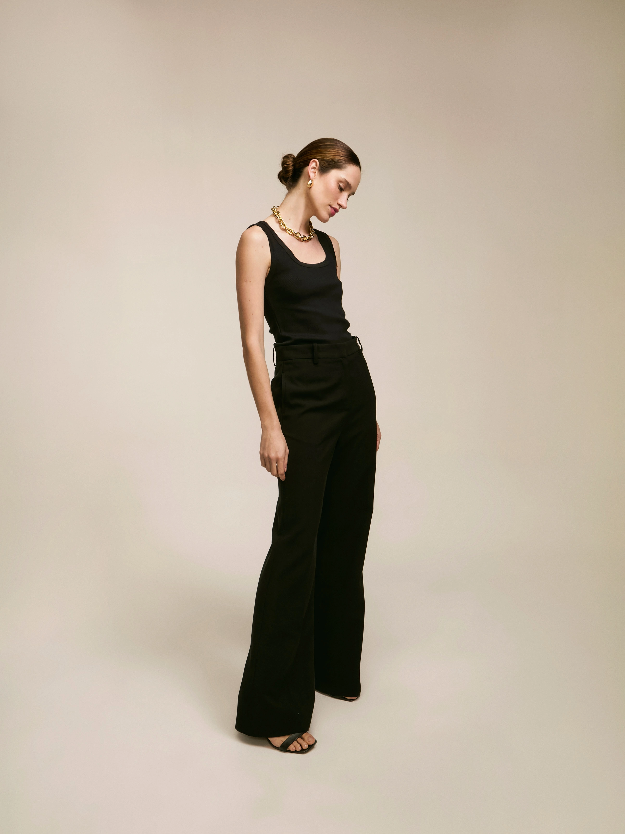 ÉCLAT Botanical Natural Black Calça Pantalona Essential Black - NIINI